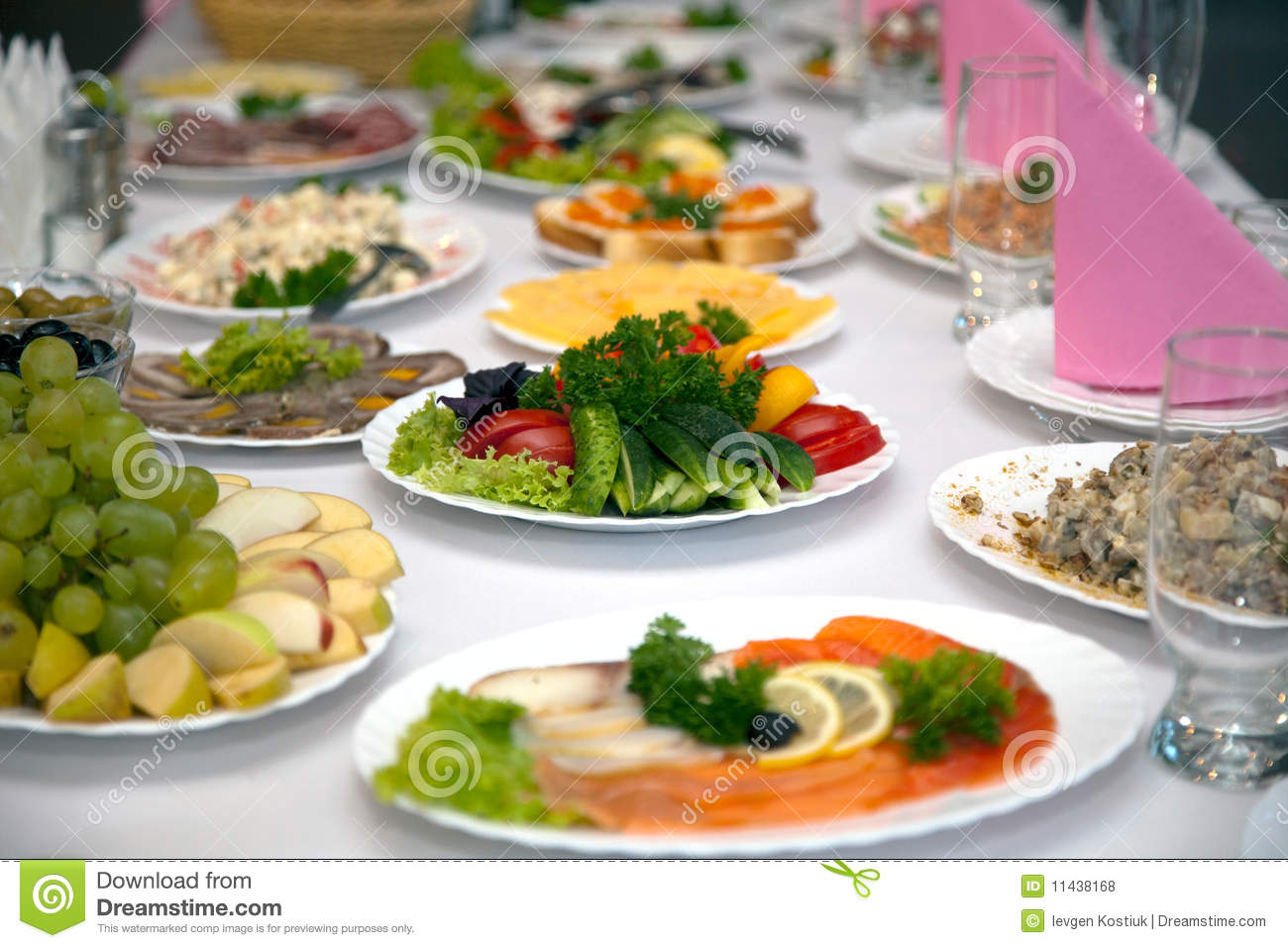 Food At Banquet Table Royalty Free Stock Photos   Image  11438168