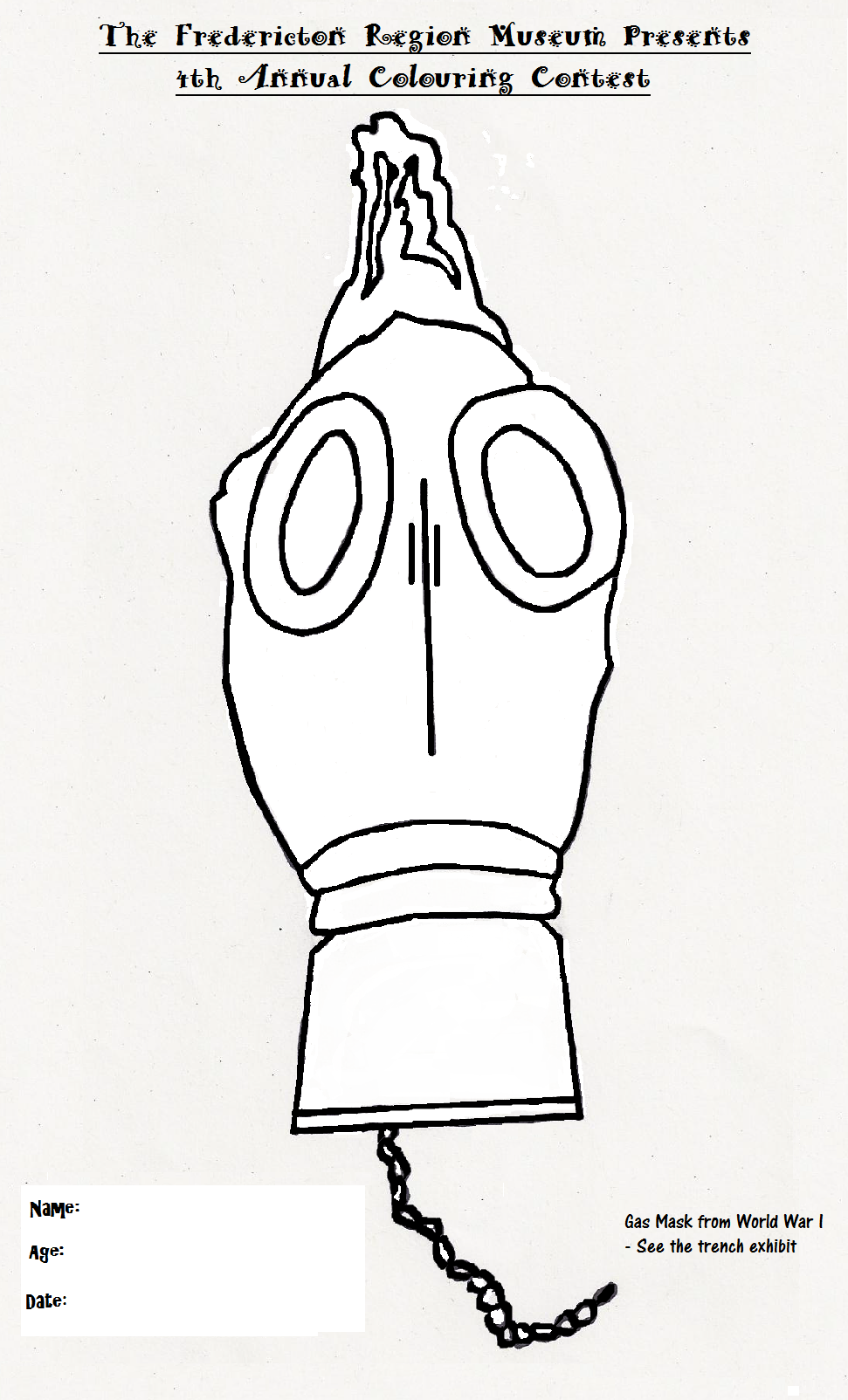 Gas Mask Colouring Pages