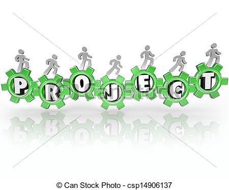 Stock Photos Of Project Word Gears People Working Together Accomplish