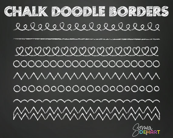 60  Off Clipart Chalk Doodle Borders Chalkboard Royalty Free Vector
