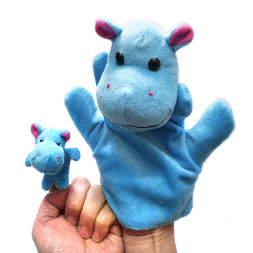 Cartoon Hand Puppet Baby Kid Animal Toys Finger Puppet Plush Cloth Toy