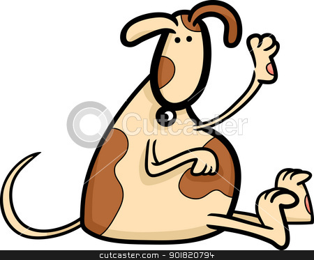 Cartoon Illustration Of Cute Spotted Dog Stock Vector Clipart Cartoon
