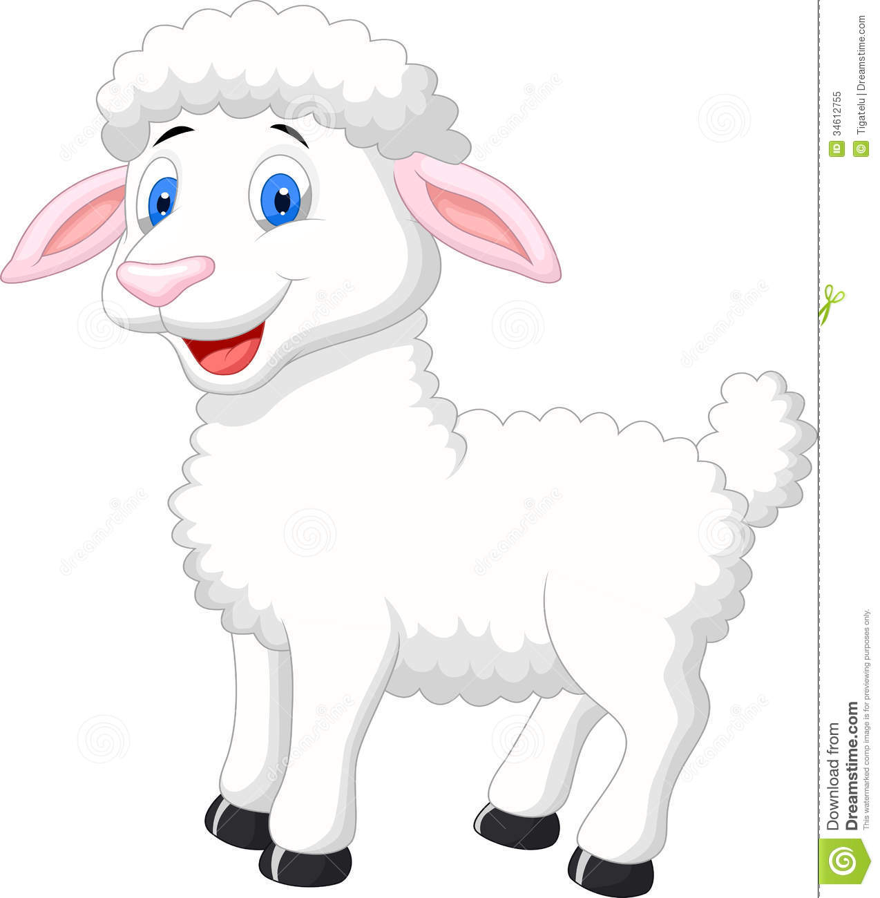 Cute Sheep Cartoon Royalty Free Stock Photo   Image  34612755