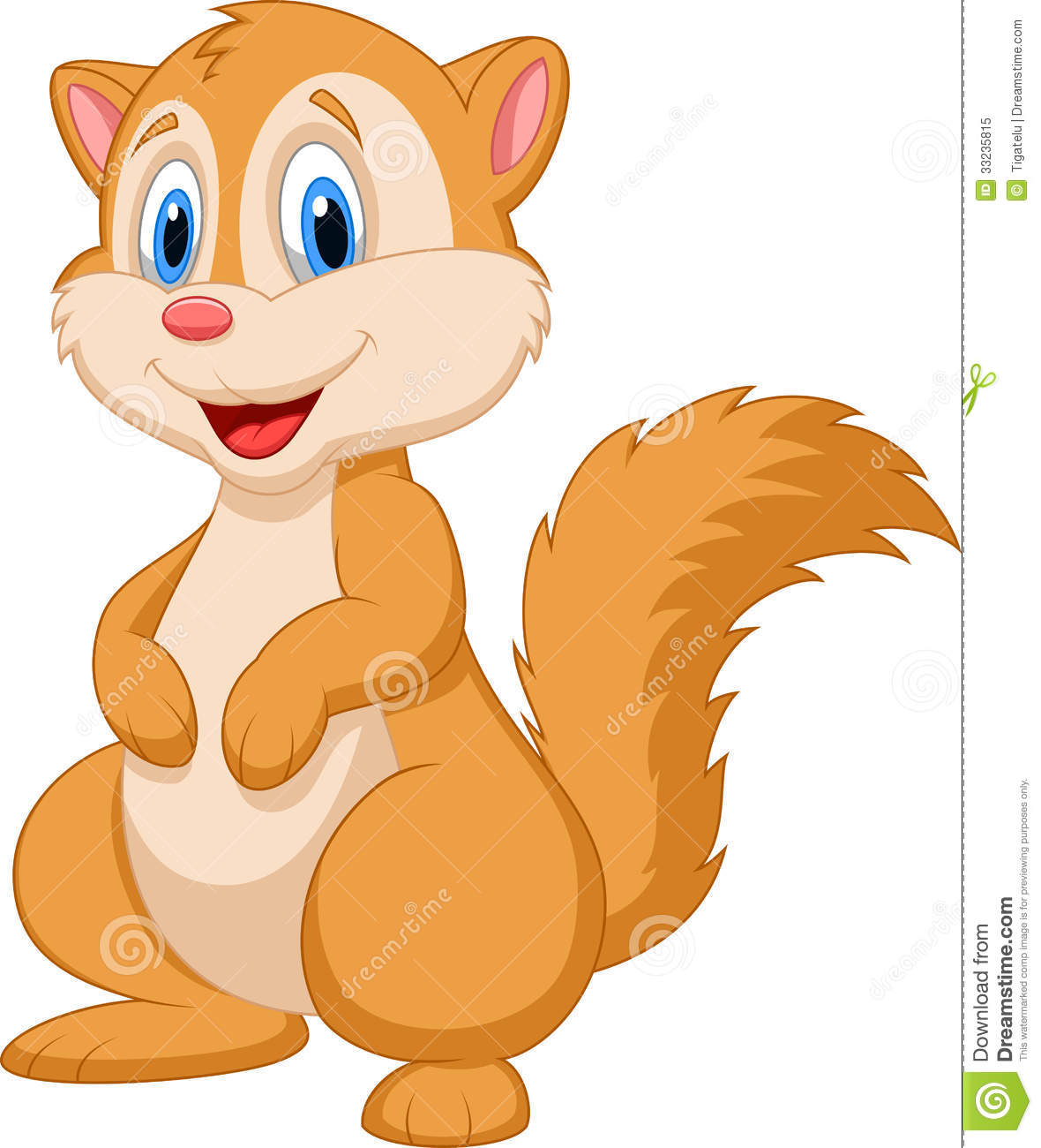 Cute Squirrel Cartoon Royalty Free Stock Photo   Image  33235815