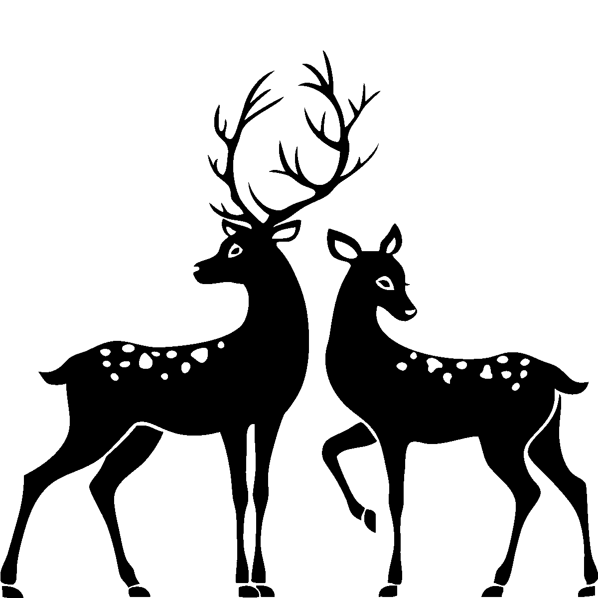 Pin Buck And Doe Silhouette Clip Art On Pinterest