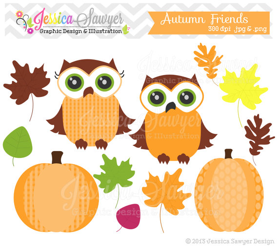 Fall Owl Clip Art Autumn Owl Clipart