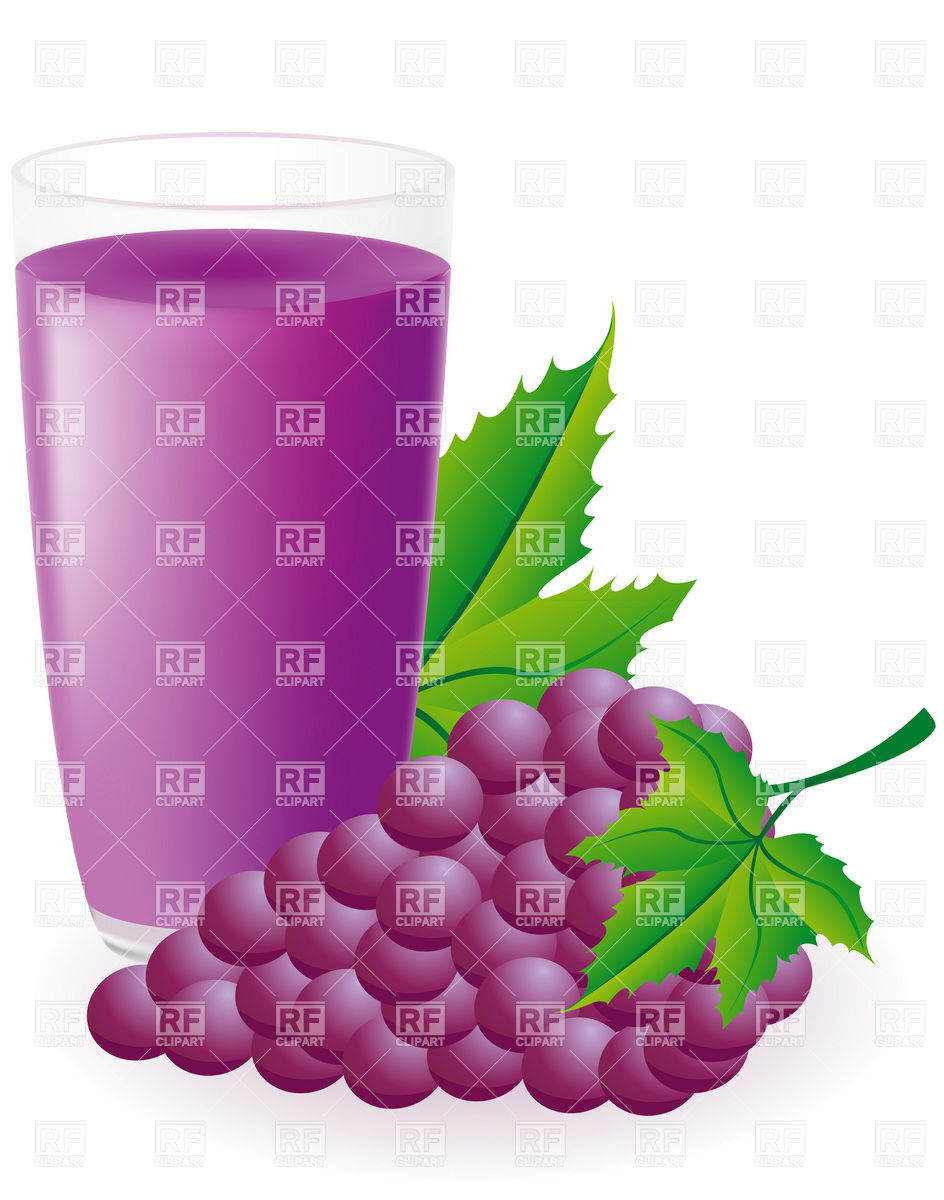 Grape Juice Clipart Glass Of Juice Bunch Of Blue Grapes Download