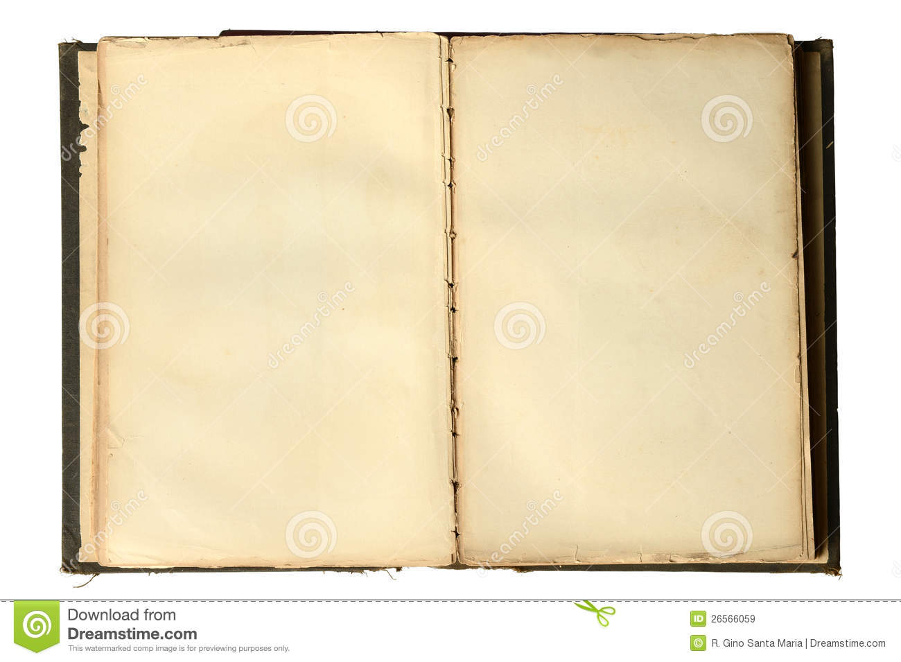 Open Vintage Book With Blank Pages Royalty Free Stock Images   Image