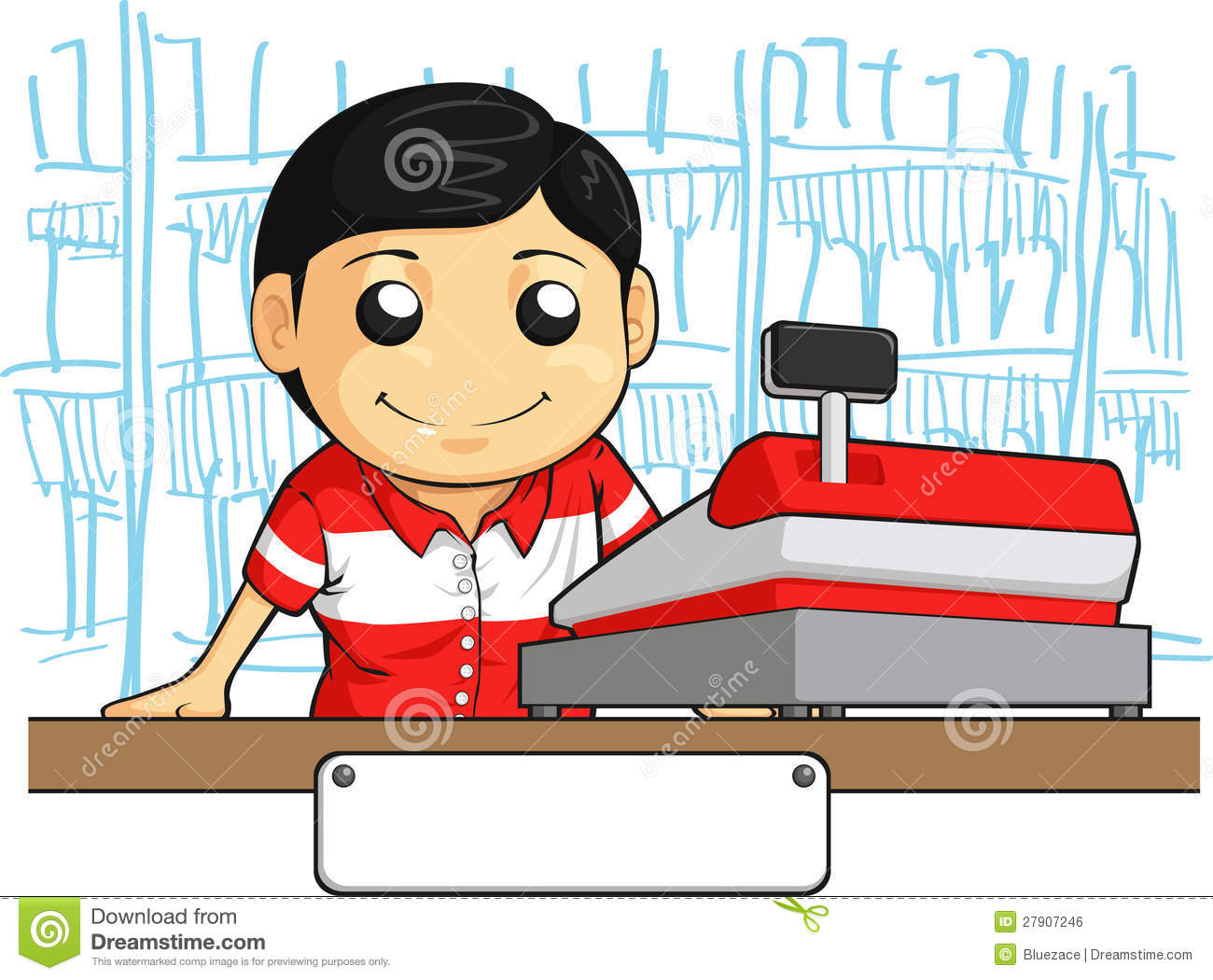 Cashier Employee With Friendly Smile Royalty Free Stock Image   Image