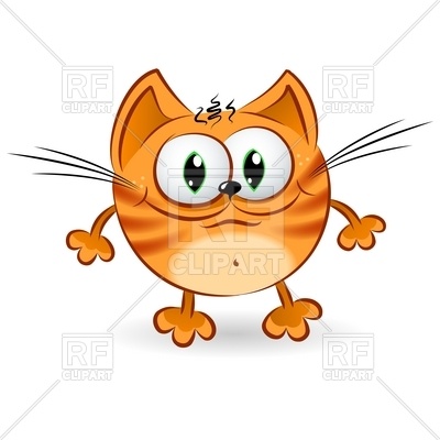 Happy Cartoon Ginger Cat Download Royalty Free Vector Clipart  Eps