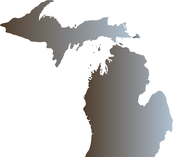 Michigan Outline With Great Lakes Clip Art At Clker Com   Vector Clip