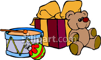 Pile Of Christmas Gifts   Royalty Free Clip Art Illustration