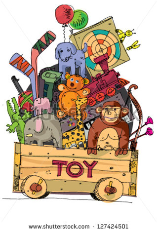 Pile Of Toys Clipart Mass Of Toys   Cartoon   Stock
