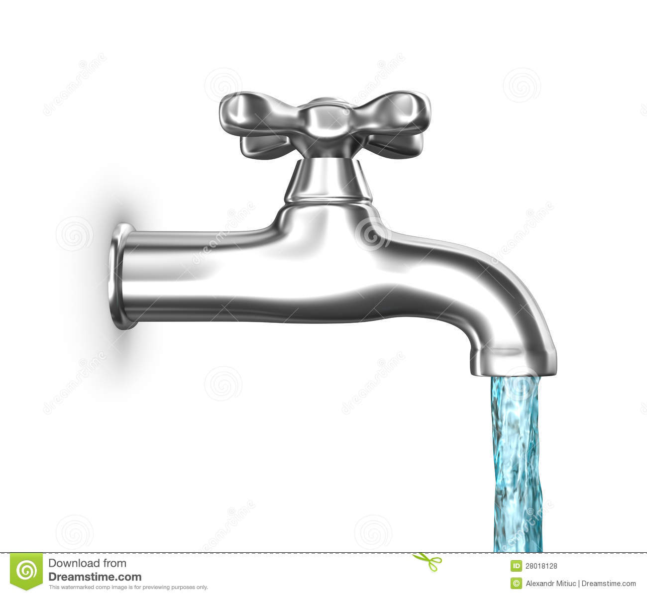Water Faucet Running Clipart Water Faucet With Flowing