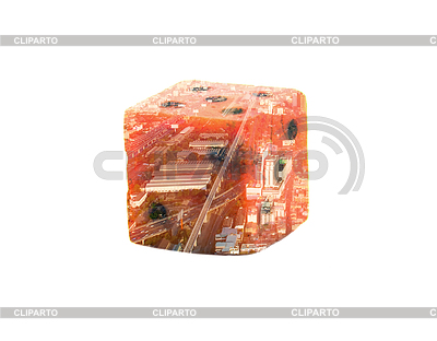 Double Exdouble Exposure Gaming Dice With Urban Landscape Insideposure