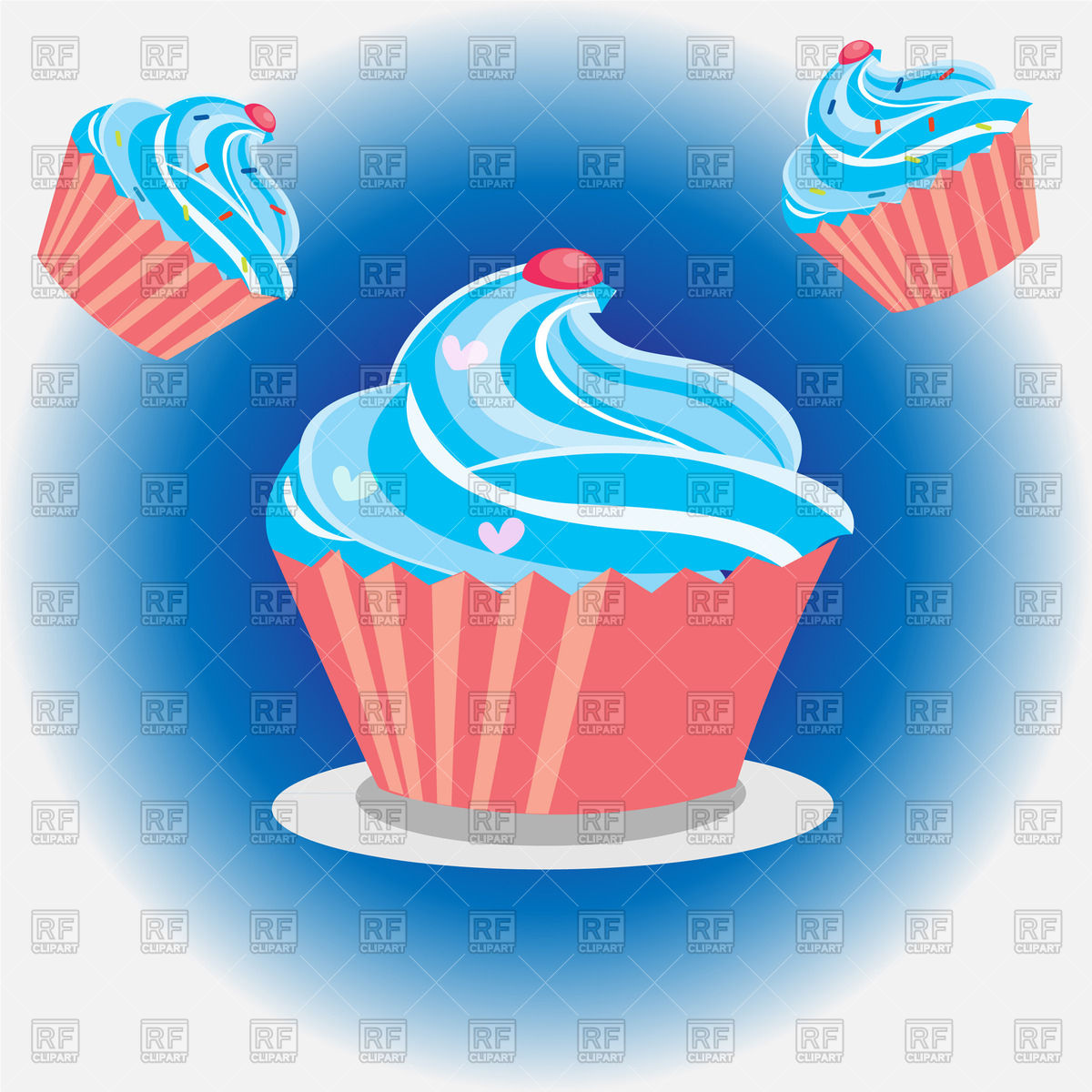 With Blue Whipped Cream Download Royalty Free Vector Clipart  Eps