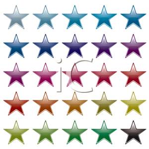 Set Of Stars Background   Royalty Free Clipart Picture
