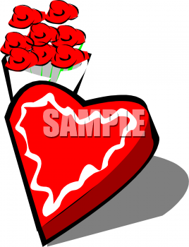 350   45 Kb   Png Heart Shaped Box Of Valentine Candy Clipart Image