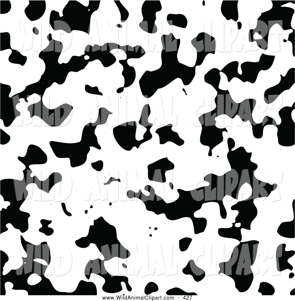 Clip Art Of A Pretty Black And White Spotted Dalmatian Patterned