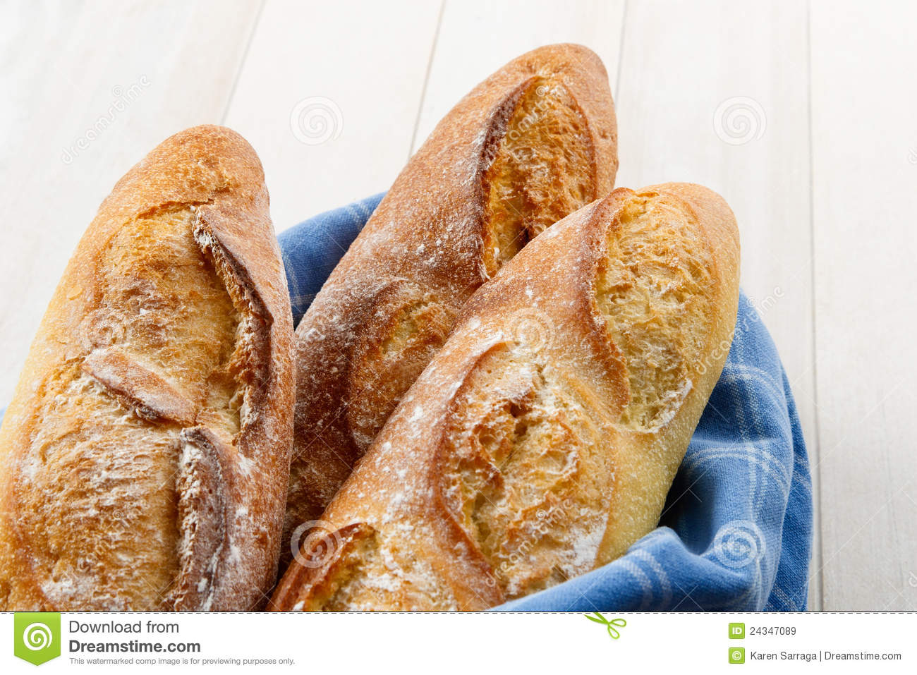 Crusty Artisan French Baguette Bread Royalty Free Stock Images   Image