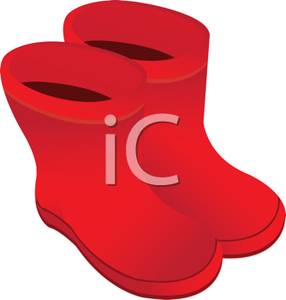 Red Rubber Boots Clipart