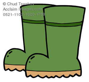 Rubber Boots For Bad Weather Or Gardening   Royalty Free Clip Art