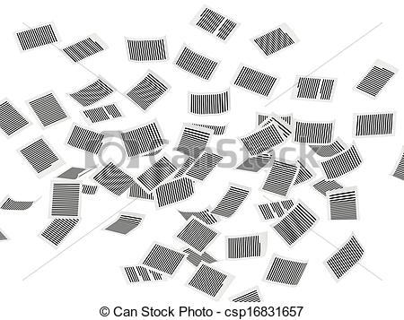 Stock Illustration   Flying Pages Of Paper Wall 3d Isometry   Stock