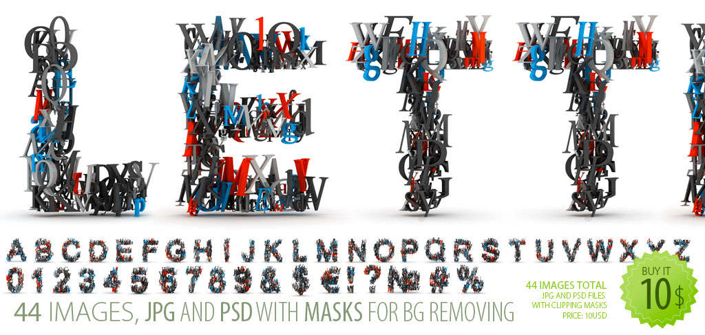With The High Resolution The 3d Letters Font Clipart Delivers