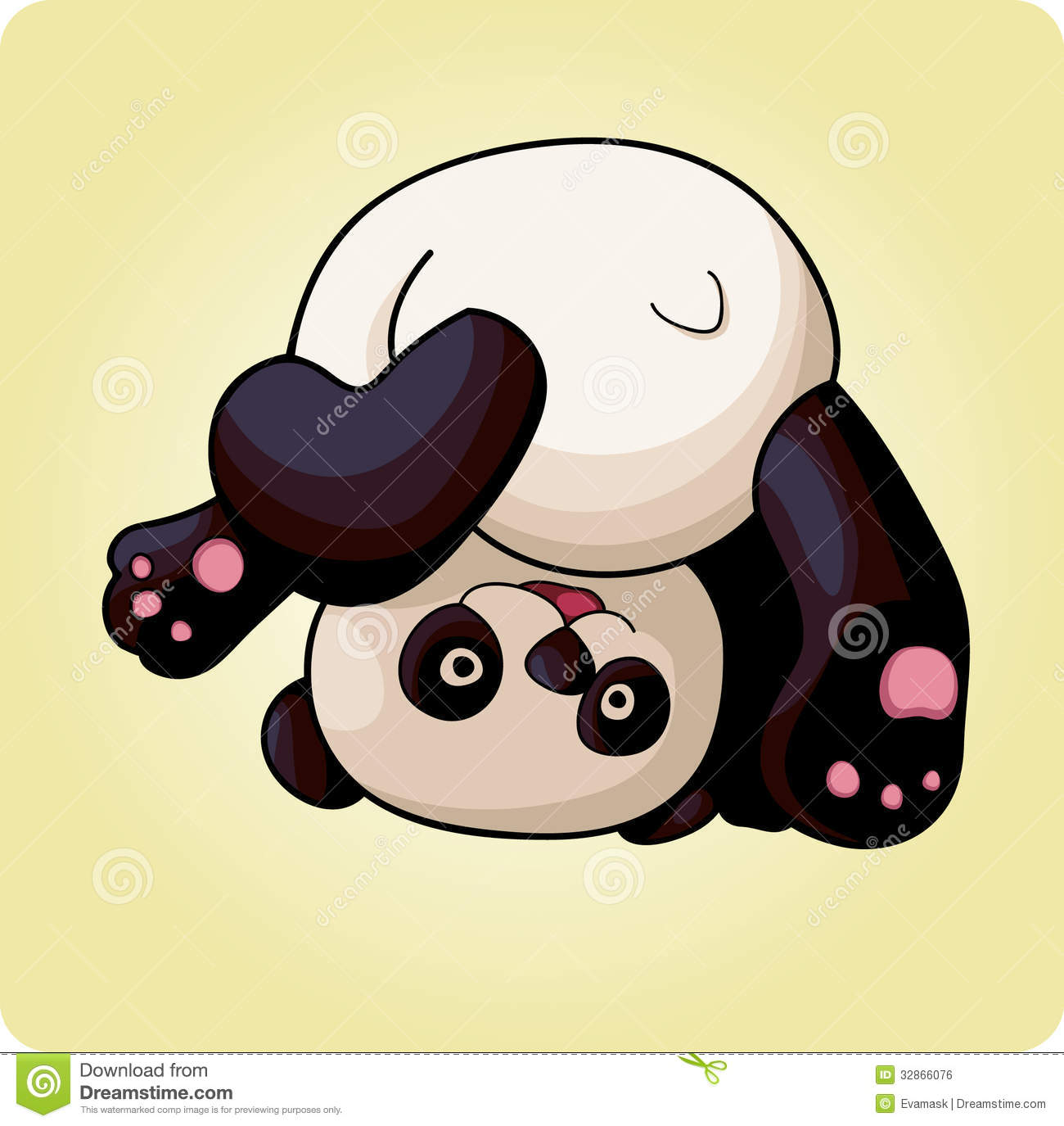 Funny Panda Does A Somersault Royalty Free Stock Image   Image
