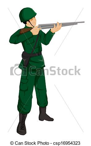 Illustration Of A Soldier Action Figure Csp16954323   Search Clipart