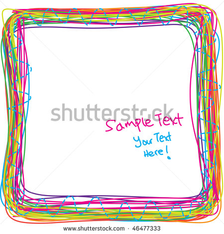 Rainbow Frame Clipart Raster   Colorful Frame With