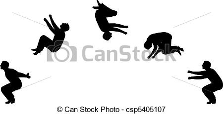 Somersault In Sillhouette    Csp5405107   Search Eps Clipart Drawings