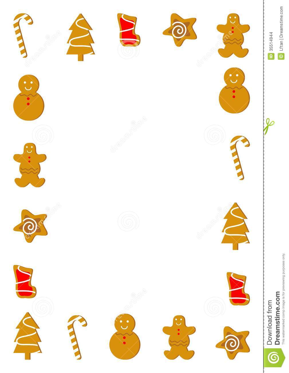 Christmas Cookies Border Stock Images   Image  35514944