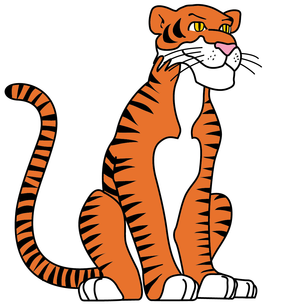 Clip Art  Cartoon Tiger Color