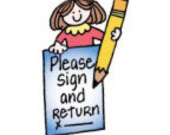 Please Sign And Return Apple  Teach Er Stamp  Classroom Supplies