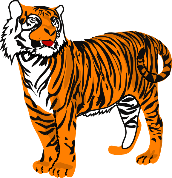 Tiger Clip Art At Clker Com   Vector Clip Art Online Royalty Free    