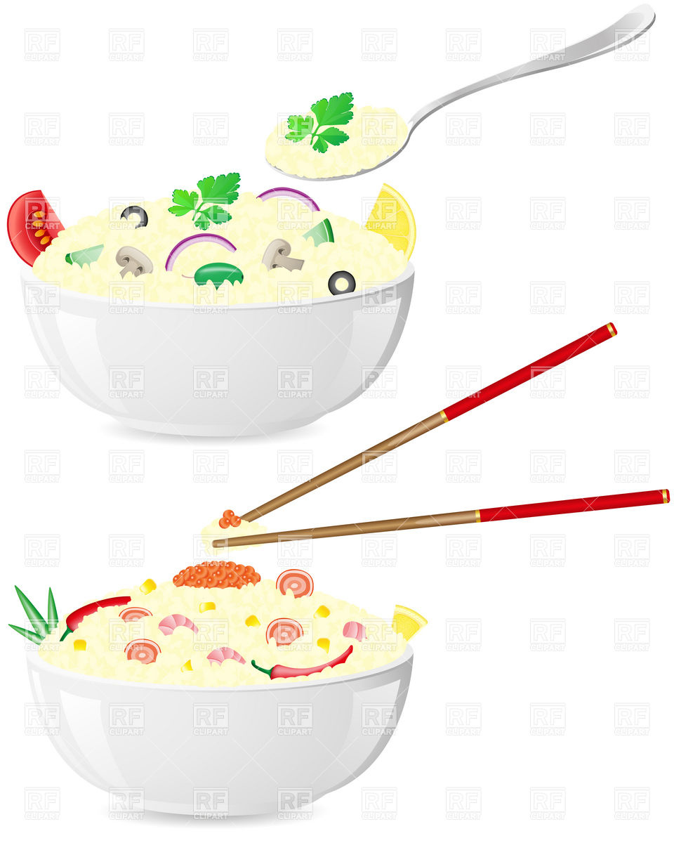 Italian And Asian Rice Porridge With Vegetables In Bowl Download