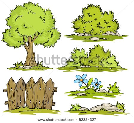 Cartoon Landscape Clipart Stock Vector Illustration 52324327