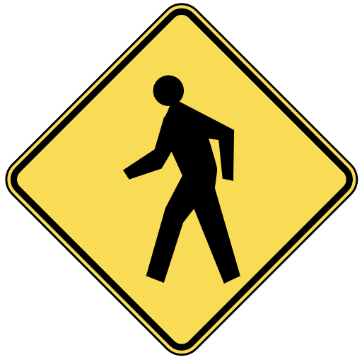      Com Travel Us Road Signs Warning Pedestrian Crossing Png Html