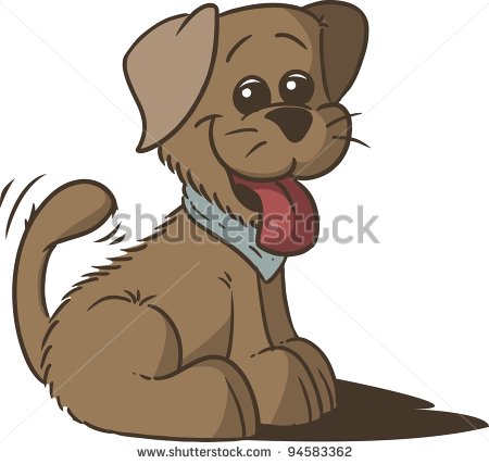 Excited Puppy Clipart Happy Puppy   Stock Vector