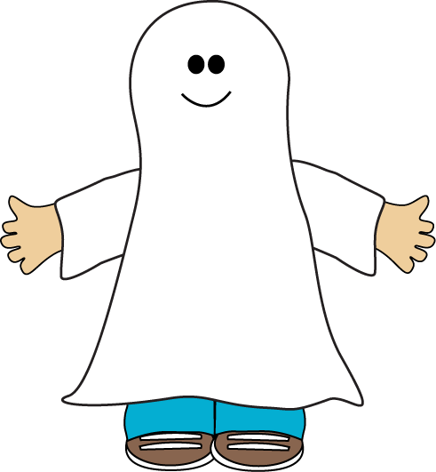 Ghost Clip Art Image   Kid Dressed Up For Halloween In A Ghost Costume