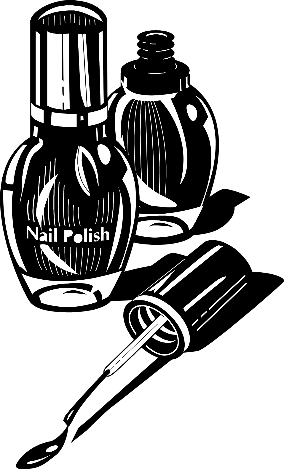 Nail Polish Clip Art Black And White Illustration Of Nail Polish
