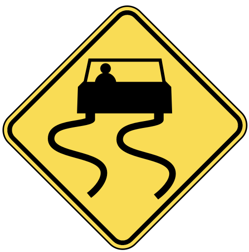 Wpclipart Com Travel Us Road Signs Warning Warn 3 Slippery Png Html
