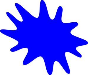 Blue Paint Splat Clip Art At Clker Com   Vector Clip Art Online