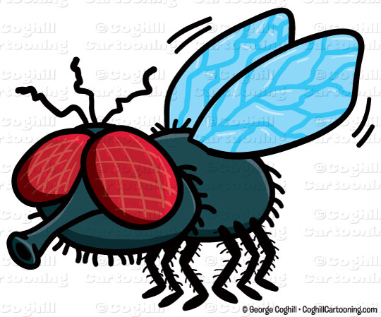 Cartoon Fly Clipart Graphic   Royalty Free Vector Clip Art Stock Image