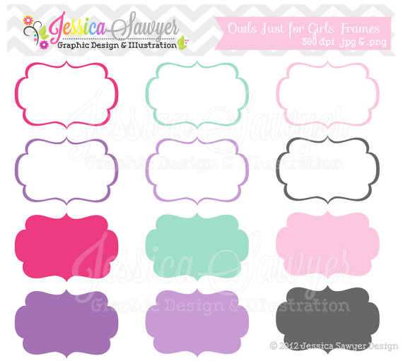 Download Just For Girls Labels Tag Clipart Printable Labels Pink