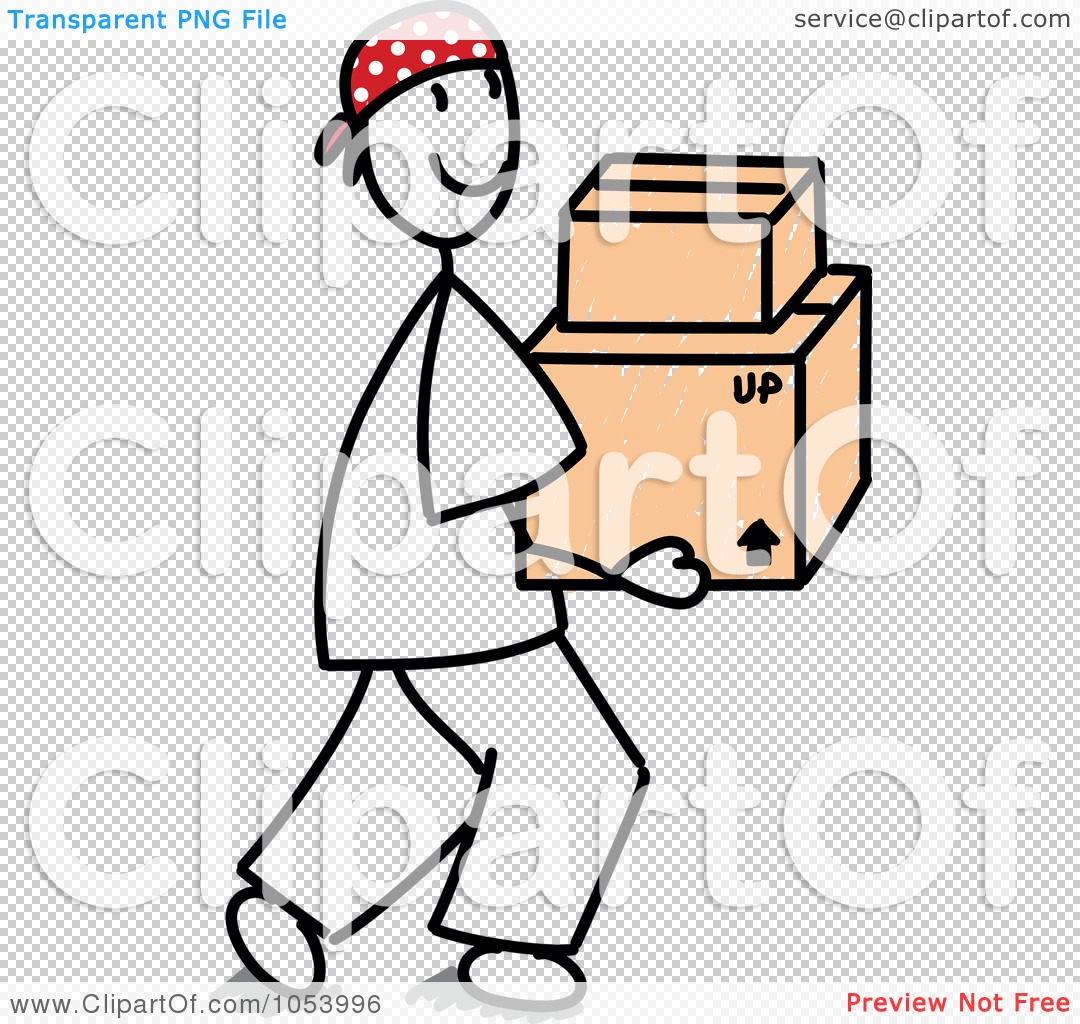 Art Illustration Of A Stick Man Carrying Boxes By Frog974  1053996
