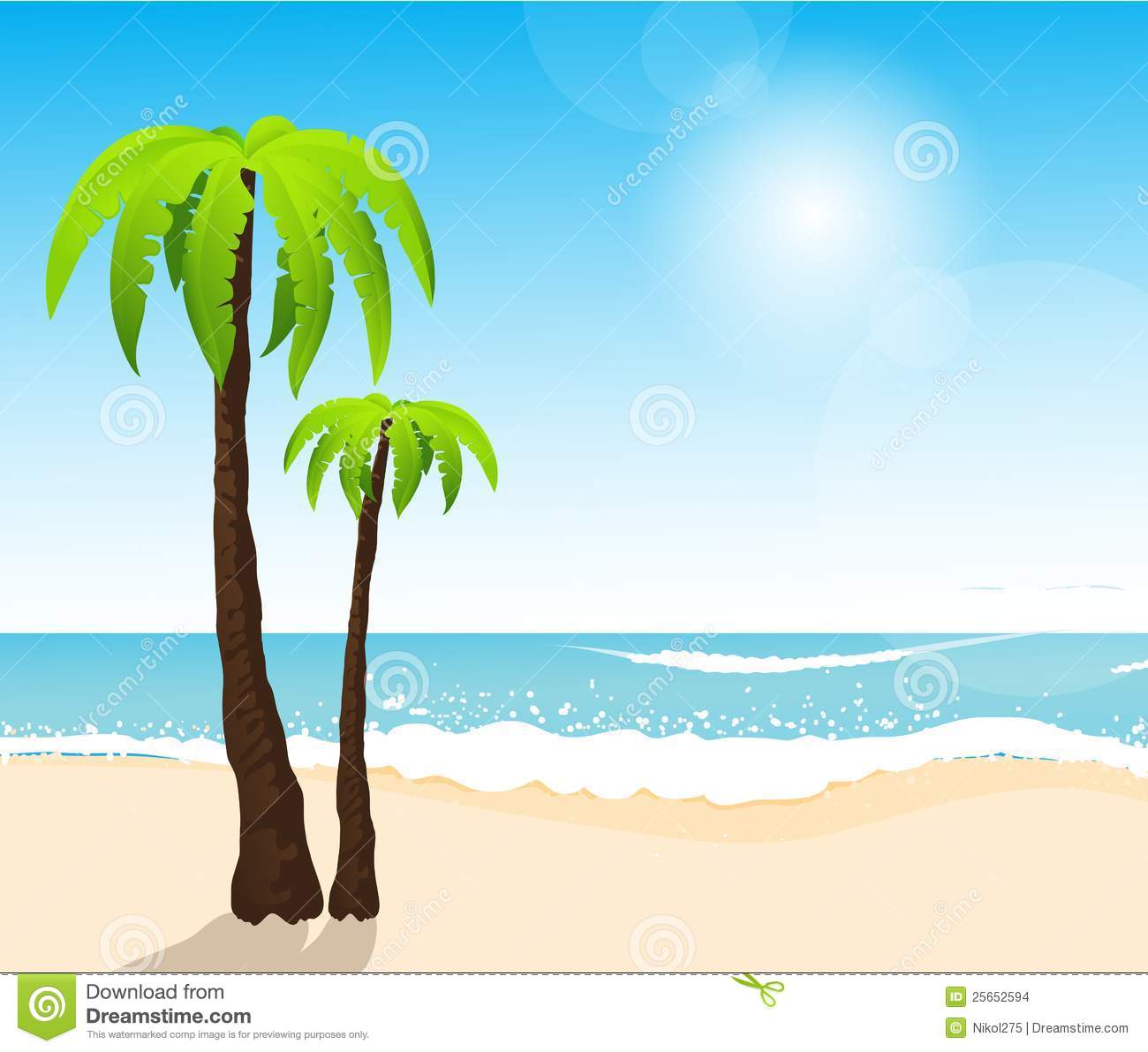 Perfect Tropical White Sand Beach With Palm Trees Stock Images   Image