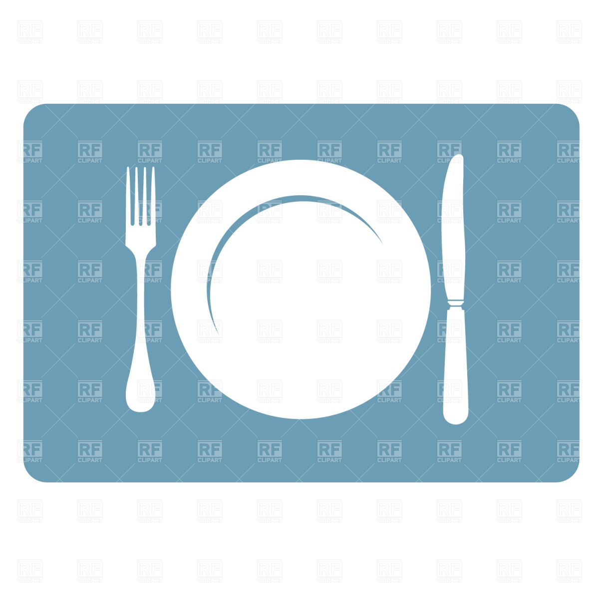 Plate Fork And Knife Download Royalty Free Vector Clipart  Eps