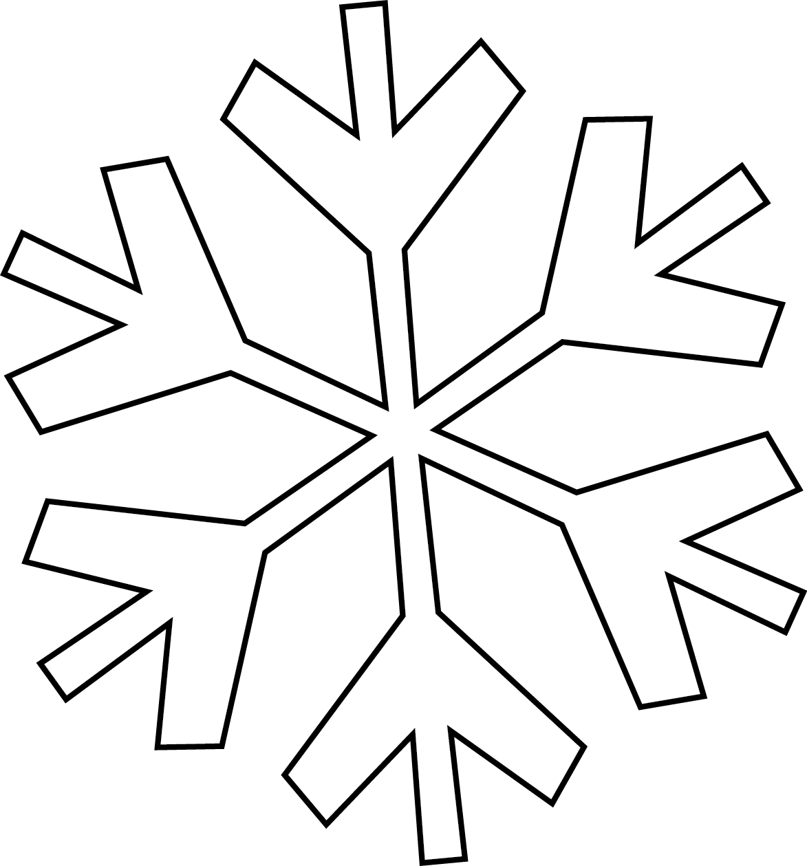 Simple Snowflake Clipart Black And White
